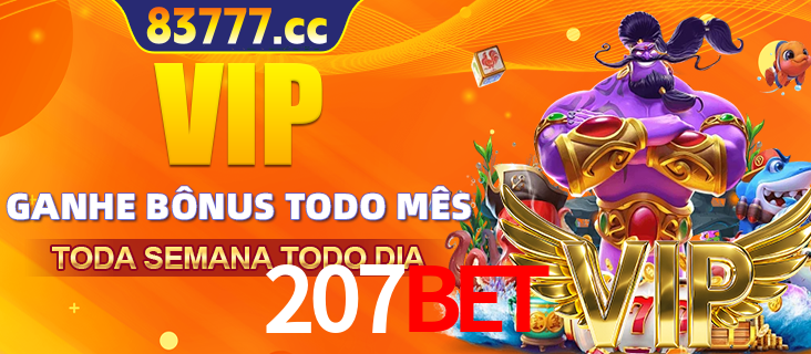 Banner promocional do 207bet oferecendo 100% de recompensas adicionais contínuas para quem fizer o login diário (Daily sign-in), com um mascote de coelho.