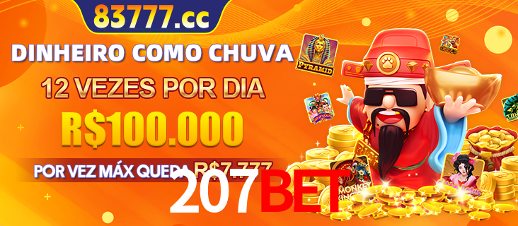 Banner do programa de recompensas Recomende para amigos do 207bet, detalhando os bônus por convidar amigos, com prêmios que chegam a R$288.888.