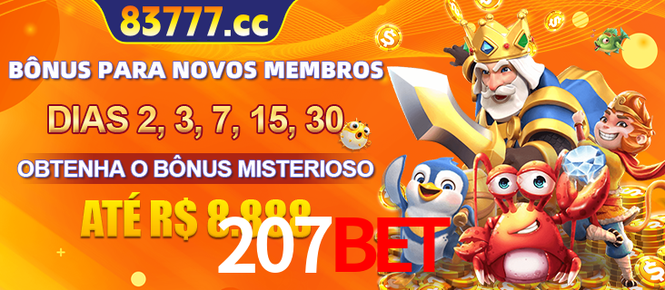 Anúncio dos benefícios para Membro VIP Sênior na plataforma 207bet, incluindo bônus promocionais, semanais e mensais, ilustrado com o personagem Fortune Tiger.